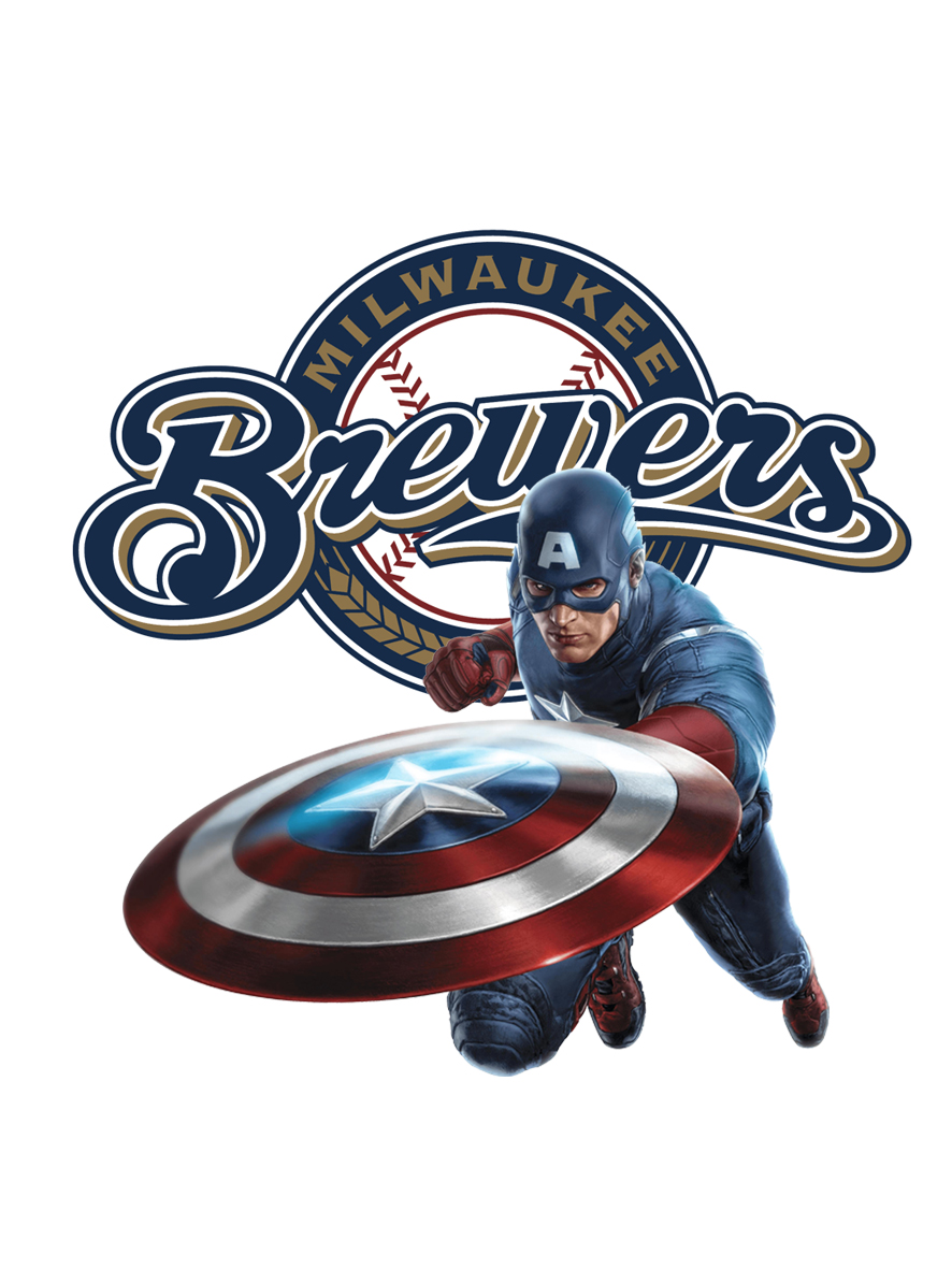 Milwaukee Brewers Captain America Logo iron on paper